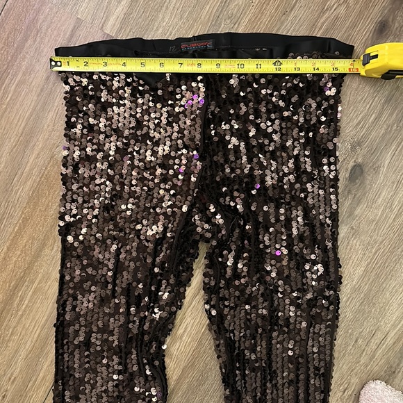 Custo Barcelona Black Sequins Mid Rise Legging Size large - Picture 7 of 8